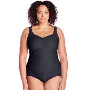 Maxine Shirred Girl Leg One Piece Swimsuit